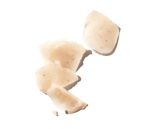 Three pieces of soap on a white background