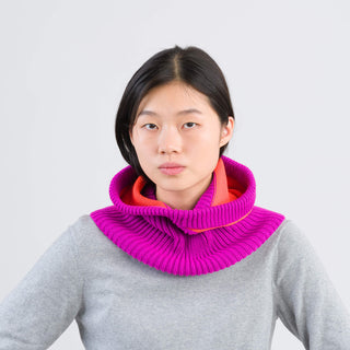 Verloop Colorblock Hood Poppy Magenta