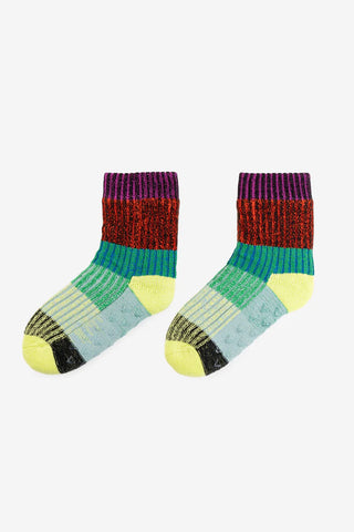 Verloop Mosaic House Socks Lime Cobalt