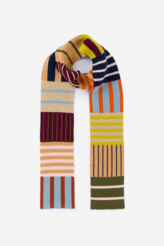 Verloop Patchwork Stripe Skinny Scarf