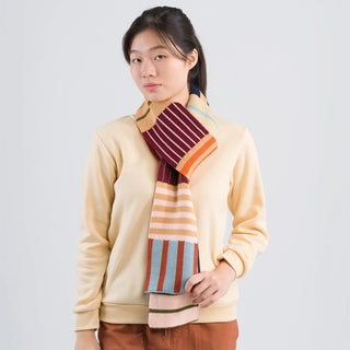 Verloop Patchwork Stripe Skinny Scarf