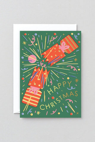 WRAP Happy Christmas Party Cracker Holiday Card