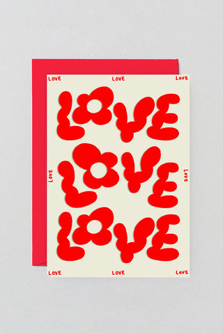 WRAP Love Love Love Greeting Card