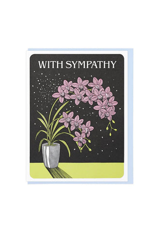 With Sympathy Orchids Card