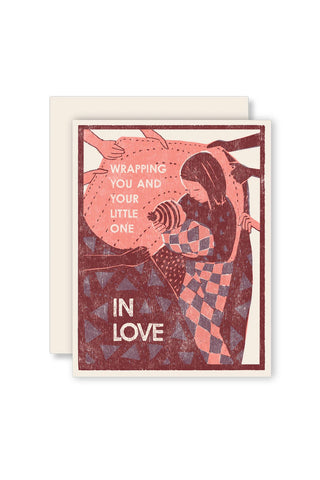 Wrapping You and Your Little One in Love Letterpress Card