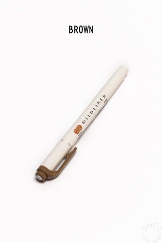 White marker with brown accents on a white background, labeled 'Brown'.