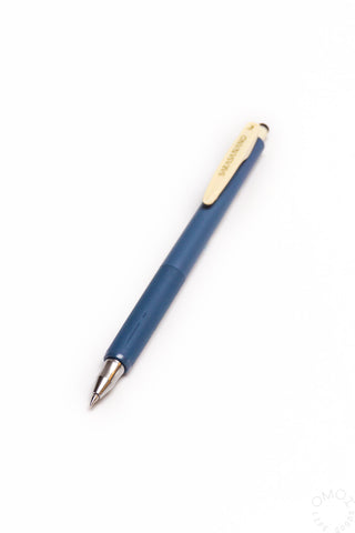 Blue pen on a white background