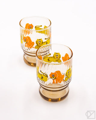 ADERIA Retro Stacking Glass Set Zoo Mates