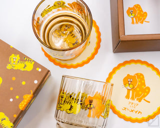 ADERIA Retro Stacking Glass Set Zoo Mates