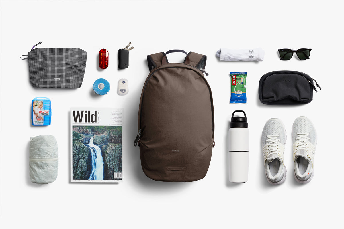 bell hiking backpack X-PAK EVO sunglasses pocket and numerous attachment loops Vintage Mont-bell First Pack 15L