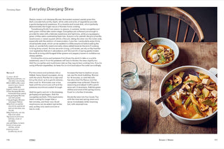 Recipe page for 'Everyday Doenjang Stew' with a photo of the dish on a wooden table.