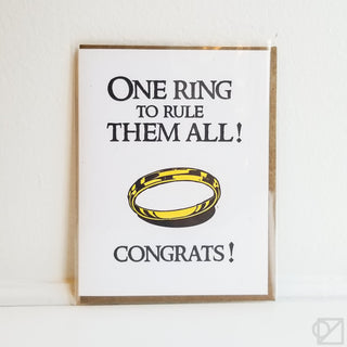 One Ring Engagement Card