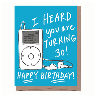 iPod 30's Birthday Card