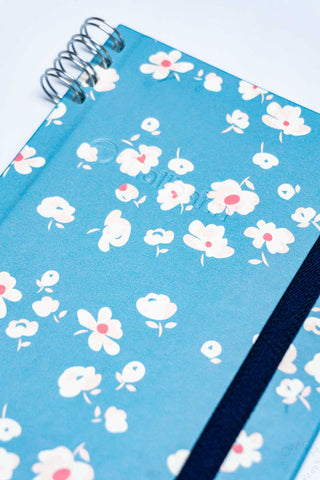 DELFONICS Rollbahn FLEXIBLE Notebook Cover Blue Fleur