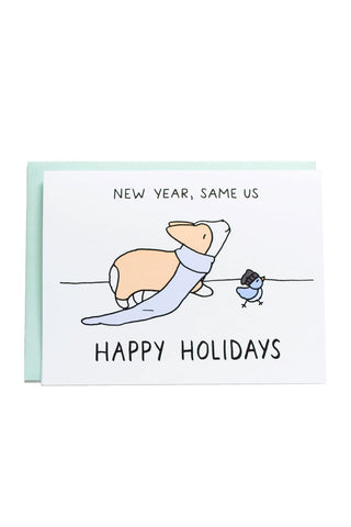 New Year Same Us Happy Holidays Card