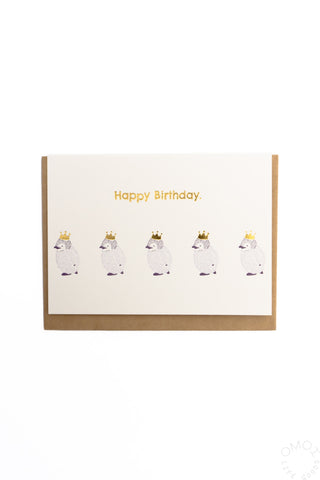 Baby Emperor Penguins Birthday Greeting Card