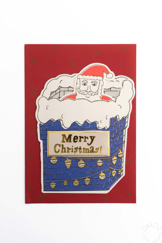 Santa Chimney Christmas Card