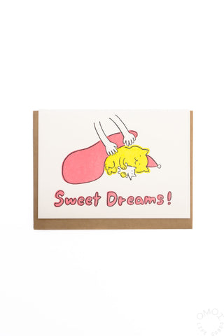 Sweet Dreams Cat Greeting Card