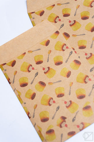 Tiny Wax Paper Envelopes Flan