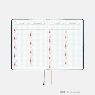 Hobonichi Techo 2027 HON A6 Slash Planner Navy