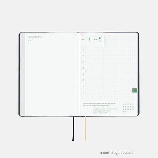 Hobonichi Techo 2027 HON A6 Slash Planner Navy