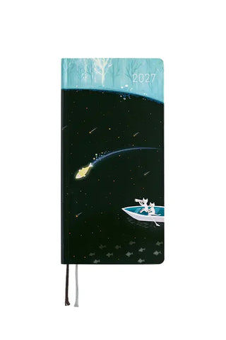 Hobonichi Techo 2027 WEEKS Hiroko Kubota Planner Meteor Shower in the Light Blue Forest
