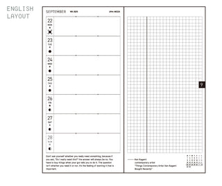 Hobonichi Techo 2025 WEEKS Paper Series Planner Platinum White