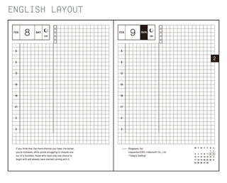 Hobonichi Techo 2025 HON A6 Paper Series Planner Black Gingham