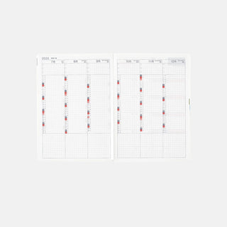 Hobonichi Techo 2025 HON A5 Paper Series Planner Black Gingham