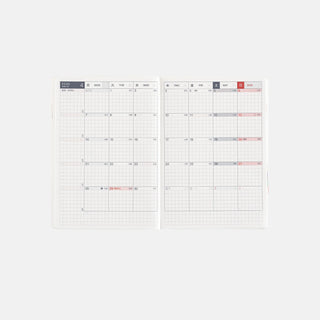 Hobonichi Techo 2025 HON A6 Paper Series Planner Black Gingham