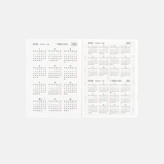 Hobonichi Techo 2025 HON A6 Paper Series Planner Black Gingham