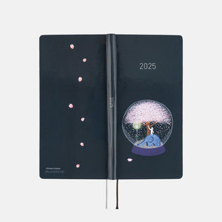 Hobonichi Techo 2025 WEEKS Hiroko Kubota Planner Night Cherry Blossom Snow Globe