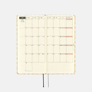 Hobonichi Techo 2025 WEEKS Shirt Fabric Planner Harvest Check