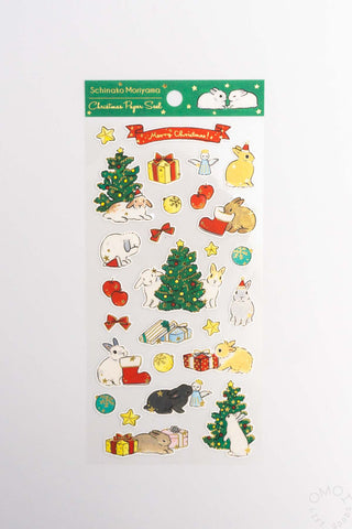 Rabbit Christmas Tree Stickers