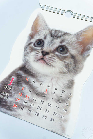 2025 Cat Die-Cut Wall Calendar