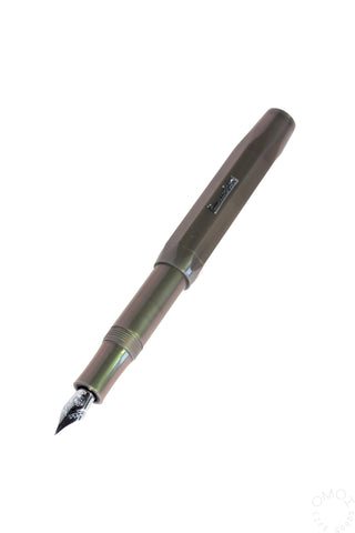 shadow green kaweco fountain pen on a white background