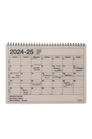 MARK'S 2024-2025 Notebook Calendar B5 Medium