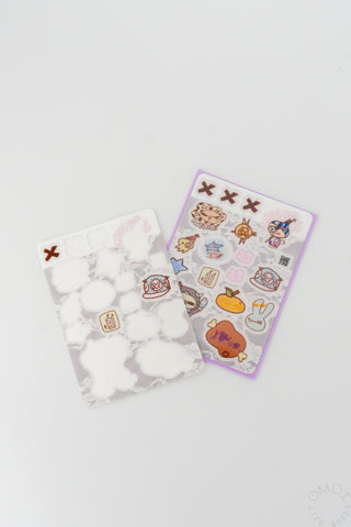 Two Love Letter sticker sheets on a white background with one missing stickers