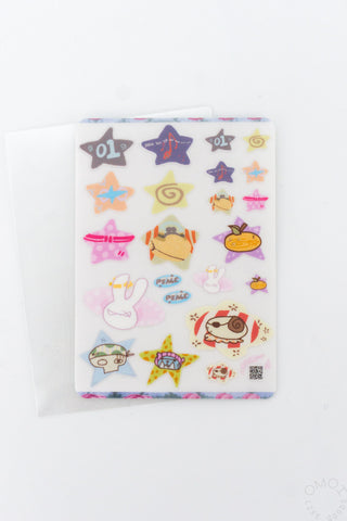 Filler arc sticker sheet on a white background