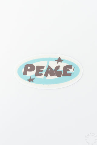 Blue peace sticker on a white background