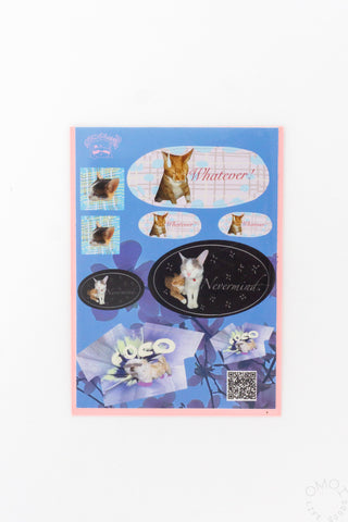 Photo cat stickers on a white background