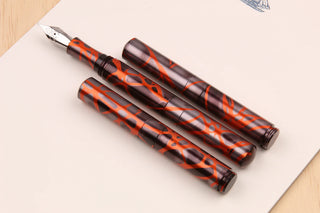 Schon DSGN Anodized Aluminum "Pocket 6" Fountain Pen Orange Smoke