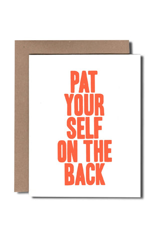 Pat Yourself On The Back Card