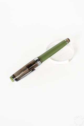 Sailor green fountain pen on a white background