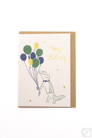 Happy Birthday Crocodile Card