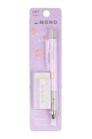 Tombow MONO Graph Pastel Mechanical Pencil + Eraser Set