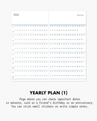 twenty, twenty-six. 2026 Mini Weekly Planner