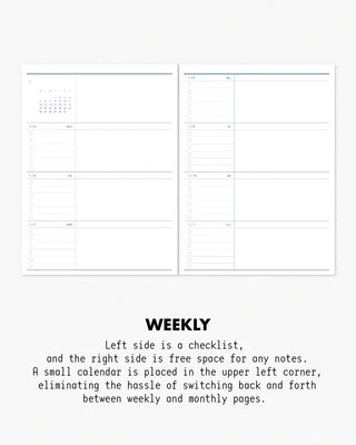 twenty, twenty-six. 2026 Weekly Planner
