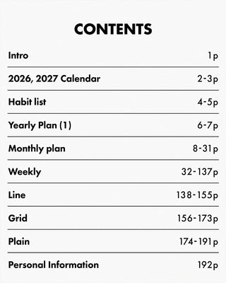 twenty, twenty-six. 2026 Weekly Planner