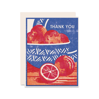 Thank You Blood Oranges Letterpress Card